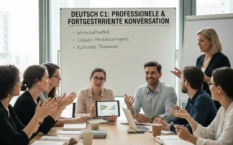 کلاس مکالمه آلمانی سطح C1 برای مکالمه حرفه‌ای و پیشرفته